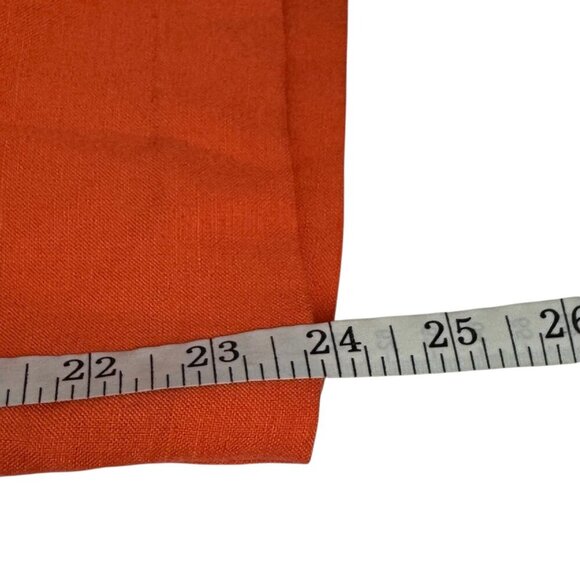 Lane Bryant NEW Coral Pink Linen Blend Elastic Waist Capri Wide Leg Plus Size 26 - Picture 4 of 9